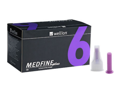 Βελόνες Ινσουλίνης Wellion Medfine Plus 6mm 100τμχ