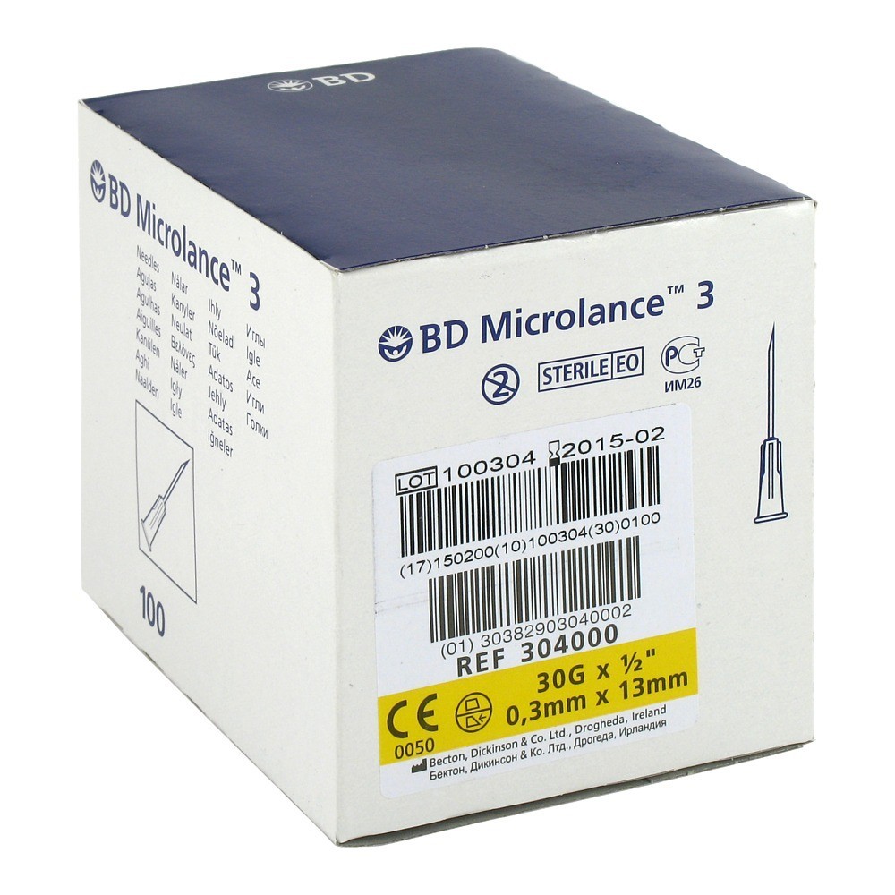 Βελόνες μιας χρήσης B.D. Microlance 30G Βελόνες μιας χρήσης B.D. Microlance 30G