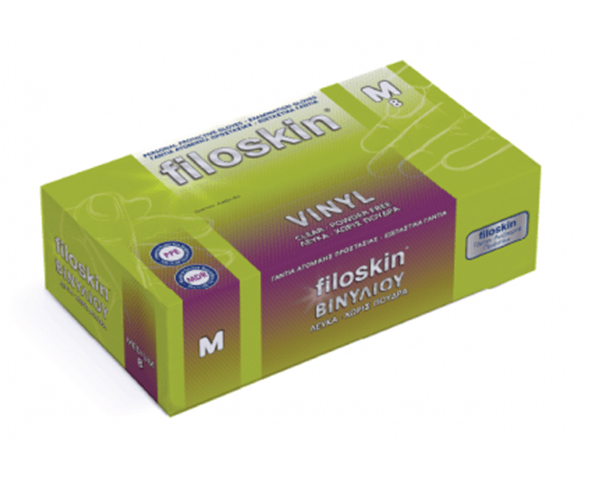 Γάντια βινυλίου Filoskin - 100τμχ Γάντια βινυλίου Filoskin - 100τμχ