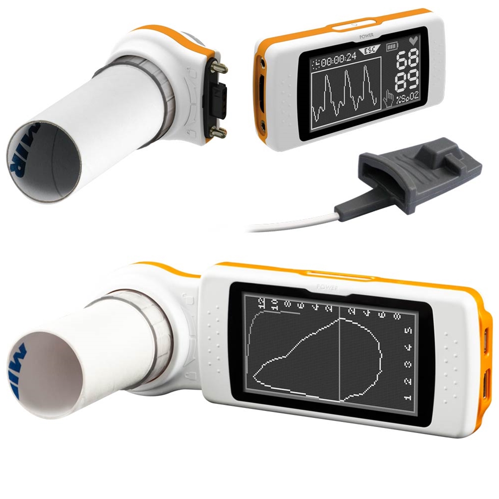 MIR Spirodoc Spirometer with Oximetry Sensor + 60 Air Turbines MIR Spirodoc Spirometer with Oximetry Sensor + 60 Air Turbines