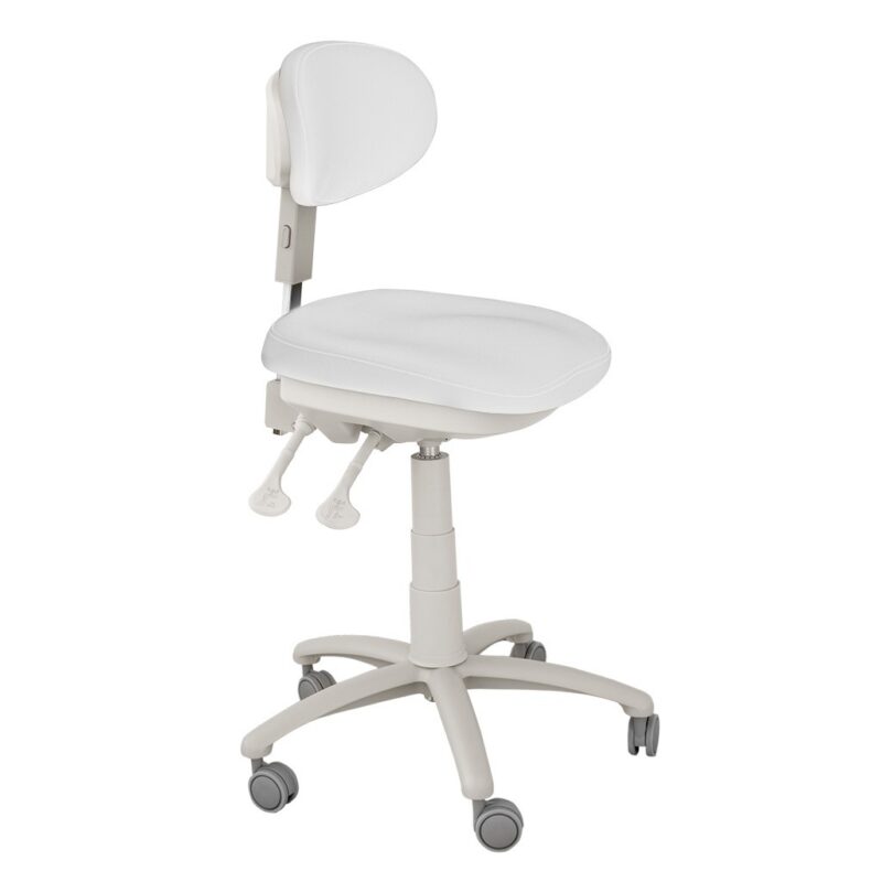 Stool with backrest Weelko - Sway White