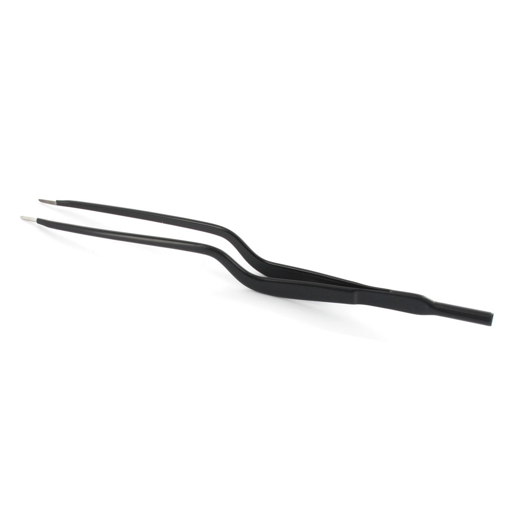 Monopolar diathermy forceps curved with long tip 20cm - for American diathermy