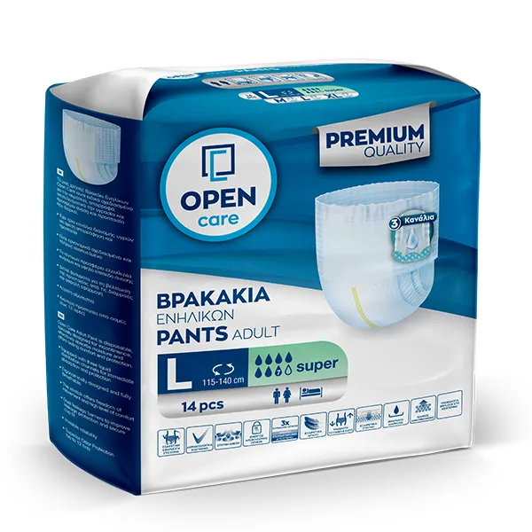Βρακάκι ενηλίκων Open Care Super Large - 14 τμχ