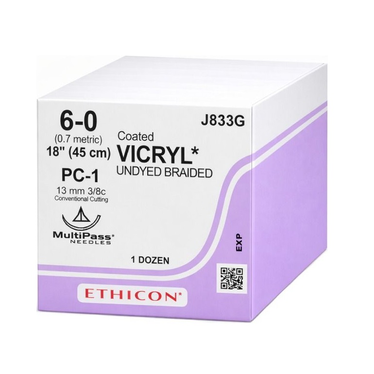 Vicryl 6/0 J833G - 13mm